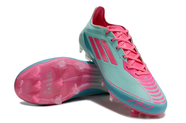 Adidas F50 Messi Mint Green and Pink ফার্ম গ্রাউন্ড ফুটবল জুতা 4