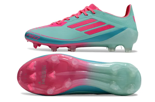 Adidas F50 Messi Mint Green and Pink ফার্ম গ্রাউন্ড ফুটবল জুতা 6