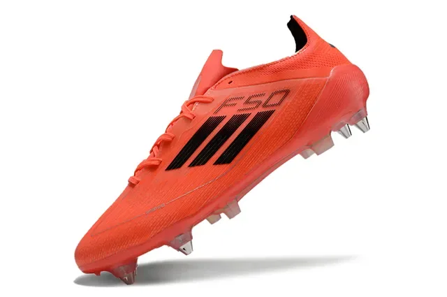 Adidas F50 Chaussures de football Orange et Noir pour terrain ferme 3
