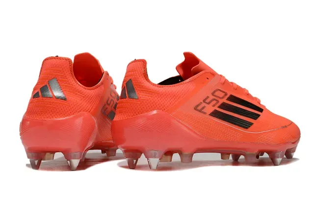 Adidas F50 Chaussures de football Orange et Noir pour terrain ferme 5
