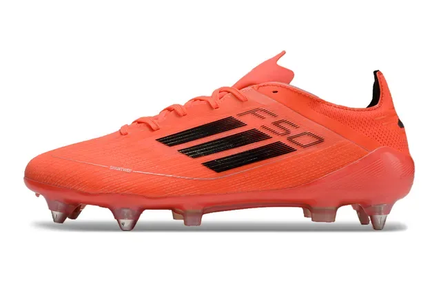 Adidas F50 Chaussures de football Orange et Noir pour terrain ferme 7