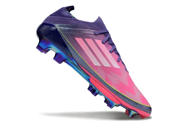 Adidas F50 Purple Pink Low-Cut Sock-Fit Upper Firm-Ground Soccer Shoes 2