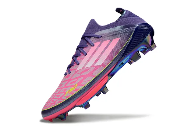 Adidas F50 Purple Pink Low-Cut Sock-Fit Upper Firm-Ground Soccer Shoes 3