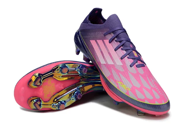 Adidas F50 Purple Pink Low-Cut Sock-Fit Upper Firm-Ground Soccer Shoes 4