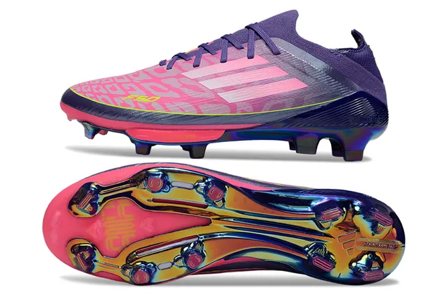 Adidas F50 Purple Pink Low-Cut Sock-Fit Upper Firm-Ground Soccer Shoes 6