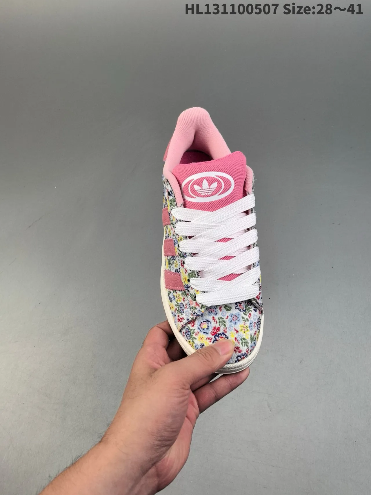 Adidas Floral Print Pink Accent Lifestyle Sneakers 6