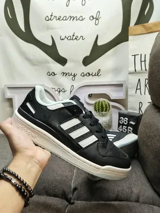 Adidas Forum Low Black White Lifestyle Sneakers 5