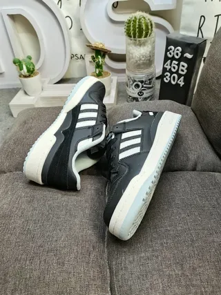 Adidas Forum Low Black White Lifestyle Sneakers 6