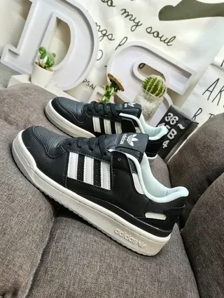 Adidas Forum Low Black White Lifestyle Sneakers 7