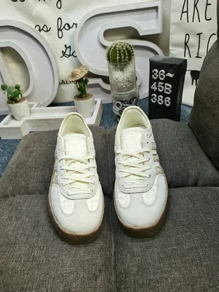 Adidas Gazelle Off-White and Brown Lifestyle Sneakers 11