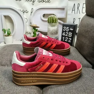 Adidas Gazelle Red and Orange Suede Lifestyle Sneakers
