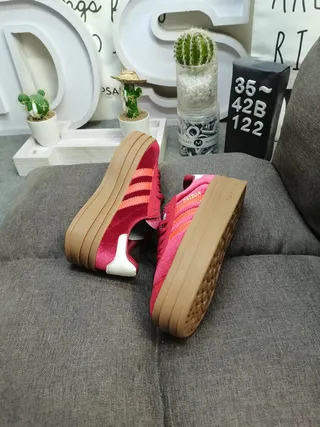 Adidas Gazelle Red and Orange Suede Lifestyle Sneakers 6