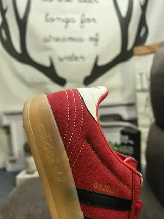 Adidas Gazelle Red Suede Lifestyle Sneakers 3