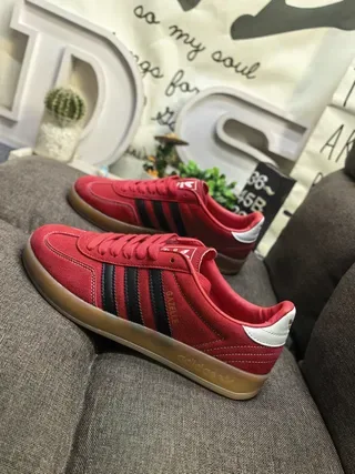 Adidas Gazelle Red Suede Lifestyle Sneakers 7