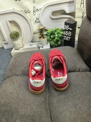Adidas Gazelle Red Suede Lifestyle Sneakers 8