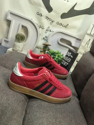 Adidas Gazelle Red Suede Lifestyle Sneakers 9