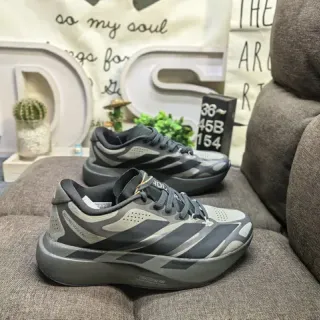 Adidas Gray Black Layered Synthetic/mesh Upper Sculpted Multi-Density Midsole Lifestyle Sneakers