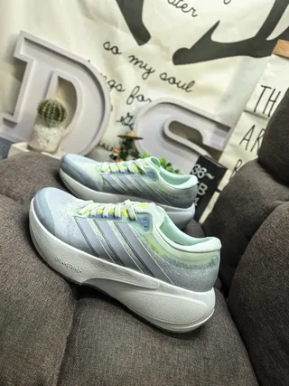 Adidas Chaussures de Running avec Upper en Maille Gris Vert Dégradé 7