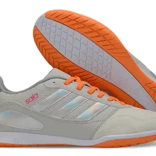 Adidas Gray Orange Low-Top Synthetic Upper Sneakers
