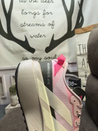 Adidas Gray Pink Lightweight Mesh-Synthetic Upper Thick Sculpted Foam Midsole Lifestyle Sneakers 3