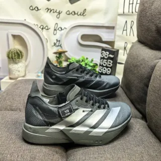 Adidas Gray Silver Layered Mesh-Synthetic Upper Sculpted Chunky Midsole Lifestyle Sneakers