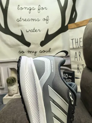 Adidas Gray White Engineered Mesh Upper Sculpted Midsole Lifestyle Sneakers 3