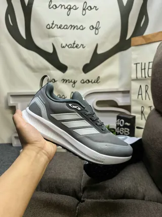 Adidas Gray White Engineered Mesh Upper Sculpted Midsole Lifestyle Sneakers 5
