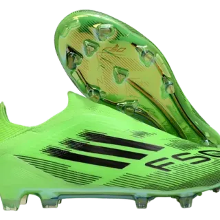 Adidas Green Black Sock-Fit Upper Molded Conical Studs Firm-Ground Soccer Shoes