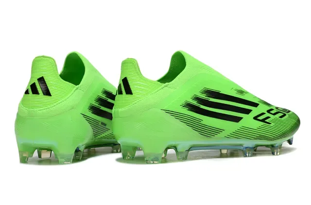 Adidas Verde Preto Sapatos de Futebol Sock-Fit Upper Cravos Conicos Moldados Firm-Ground 5