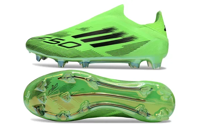 Adidas Verde Preto Sapatos de Futebol Sock-Fit Upper Cravos Conicos Moldados Firm-Ground 6