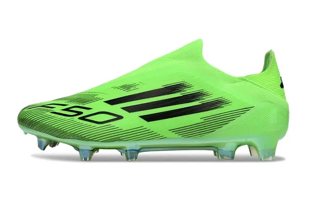 Adidas Verde Preto Sapatos de Futebol Sock-Fit Upper Cravos Conicos Moldados Firm-Ground 7