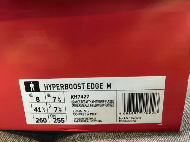Adidas Hyperboost Orange White Laceless Slip-On Cage-Style Upper Lifestyle Sneakers 2