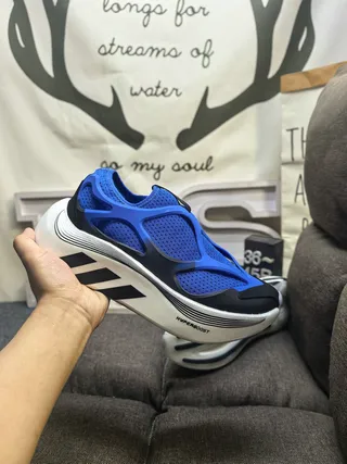 Adidas Hyperboost Slip-On Blue Black White Lifestyle Sneakers 5