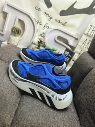 Adidas Hyperboost Slip-On Blue Black White Lifestyle Sneakers 7