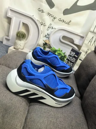 Adidas Hyperboost Slip-On Blue Black White Lifestyle Sneakers 9