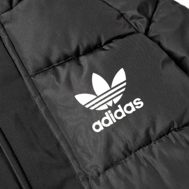 Adidas শিশুদের জন্য কুইল্টেড হুডযুক্ত স্ন্যাপ-ফ্রন্ট ডাউন জ্যাকেট 18