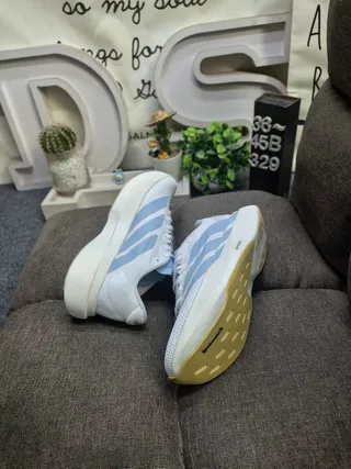 Adidas Lightstrike Pro White Blue Engineered Mesh Upper Sculpted Foam Midsole Running Shoes 6