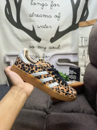 Adidas Multicolor Beige Leopard-Print Upper Gum Rubber Sole Lifestyle Sneakers 5
