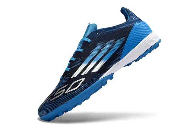 Adidas Bleu Marine Bas Synthétique Haut Graphiques Dynamiques Ligne de Vitesse Herbe Artificielle Chaussures de Football 6