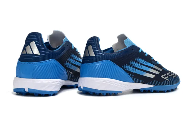 Adidas Bleu Marine Bas Synthétique Haut Graphiques Dynamiques Ligne de Vitesse Herbe Artificielle Chaussures de Football 9