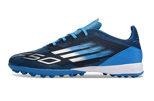 Adidas Bleu Marine Bas Synthétique Haut Graphiques Dynamiques Ligne de Vitesse Herbe Artificielle Chaussures de Football 11