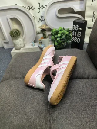Adidas Tênis Lifestyle Rosa Bege Sem Cadarço Mary Jane Strap Painel Lateral com Três Listras 6