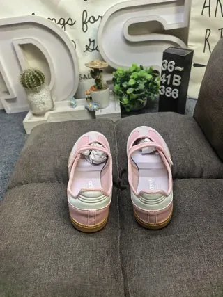 Adidas Tênis Lifestyle Rosa Bege Sem Cadarço Mary Jane Strap Painel Lateral com Três Listras 8