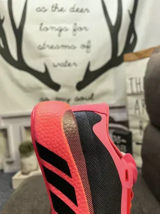 Adidas Pink Black Knit Upper Sculpted Midsole Lifestyle Sneakers 3