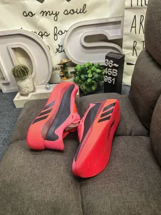 Adidas Pink Black Knit Upper Sculpted Midsole Lifestyle Sneakers 6