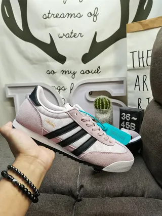 Adidas Pink Black Retro Runner Silhouette Mesh And Suede Upper Lifestyle Sneakers 5