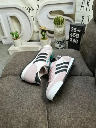 Adidas Pink Black Retro Runner Silhouette Mesh And Suede Upper Lifestyle Sneakers 6