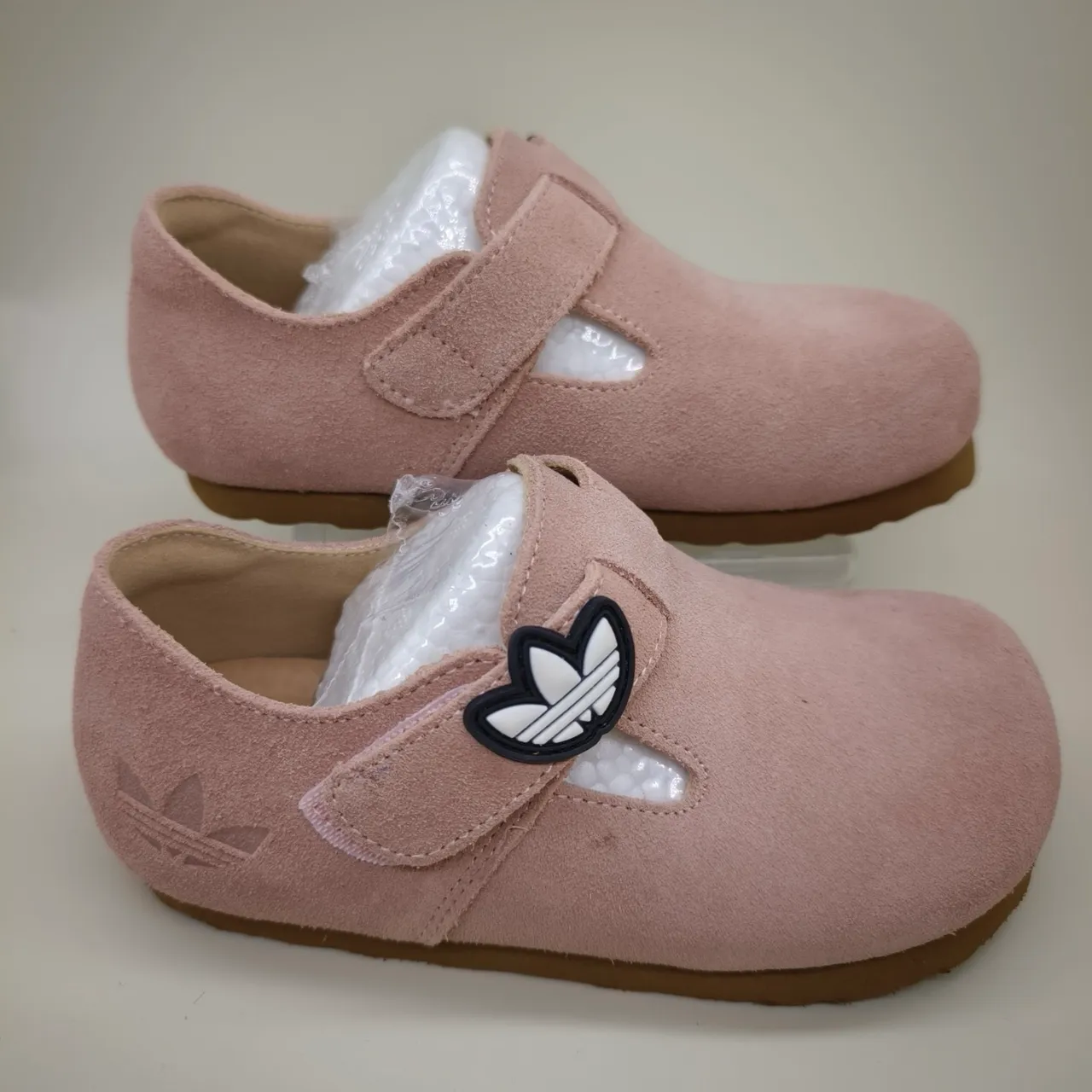 Adidas Chaussures Mary Jane T-Strap en Daim Rose Marron 20
