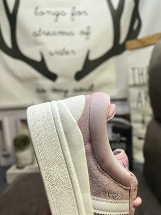 Adidas Pink White Low-Top Padded Collar Lifestyle Sneakers 3