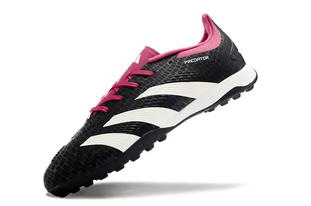 Adidas Predator Noir Rose Chaussures de Football Turf Tacons Coniques Upper Synthétique Texturé 3